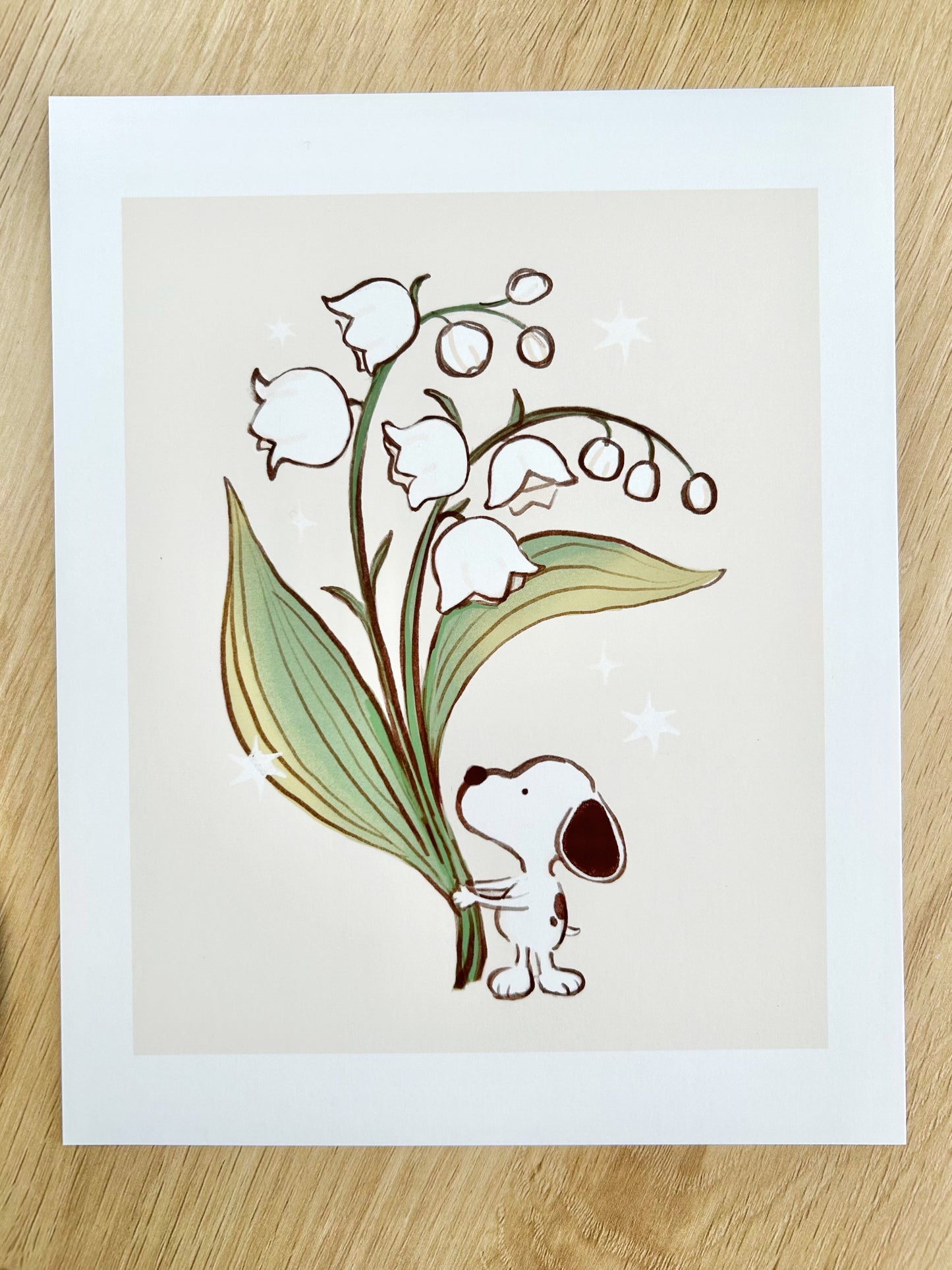 Snoopy Lily Of the Valley Print
