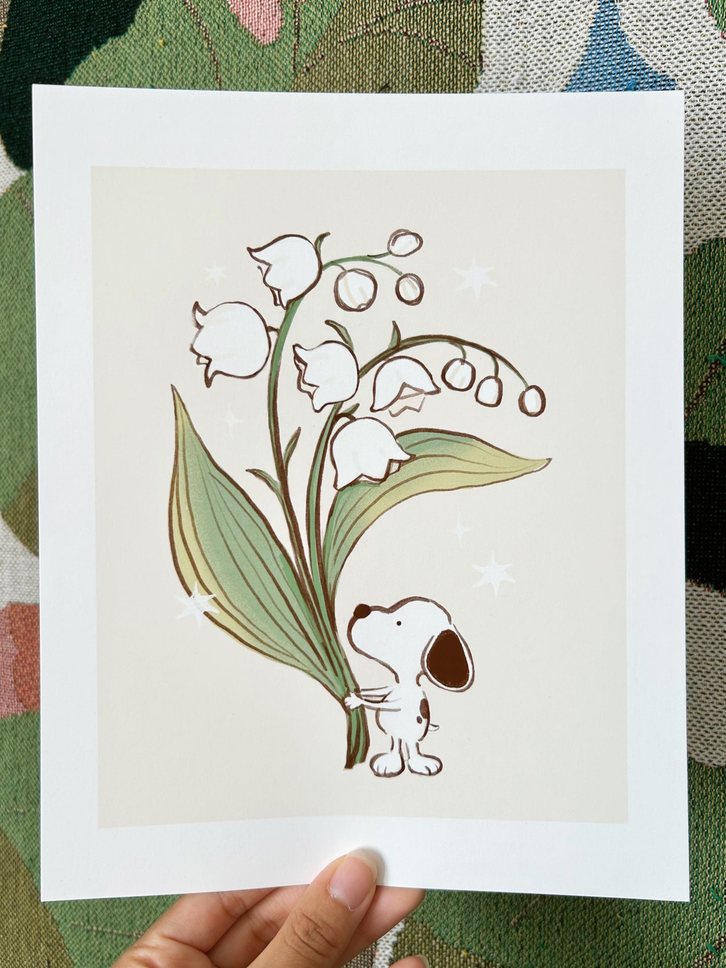 Snoopy Lily Of the Valley Print