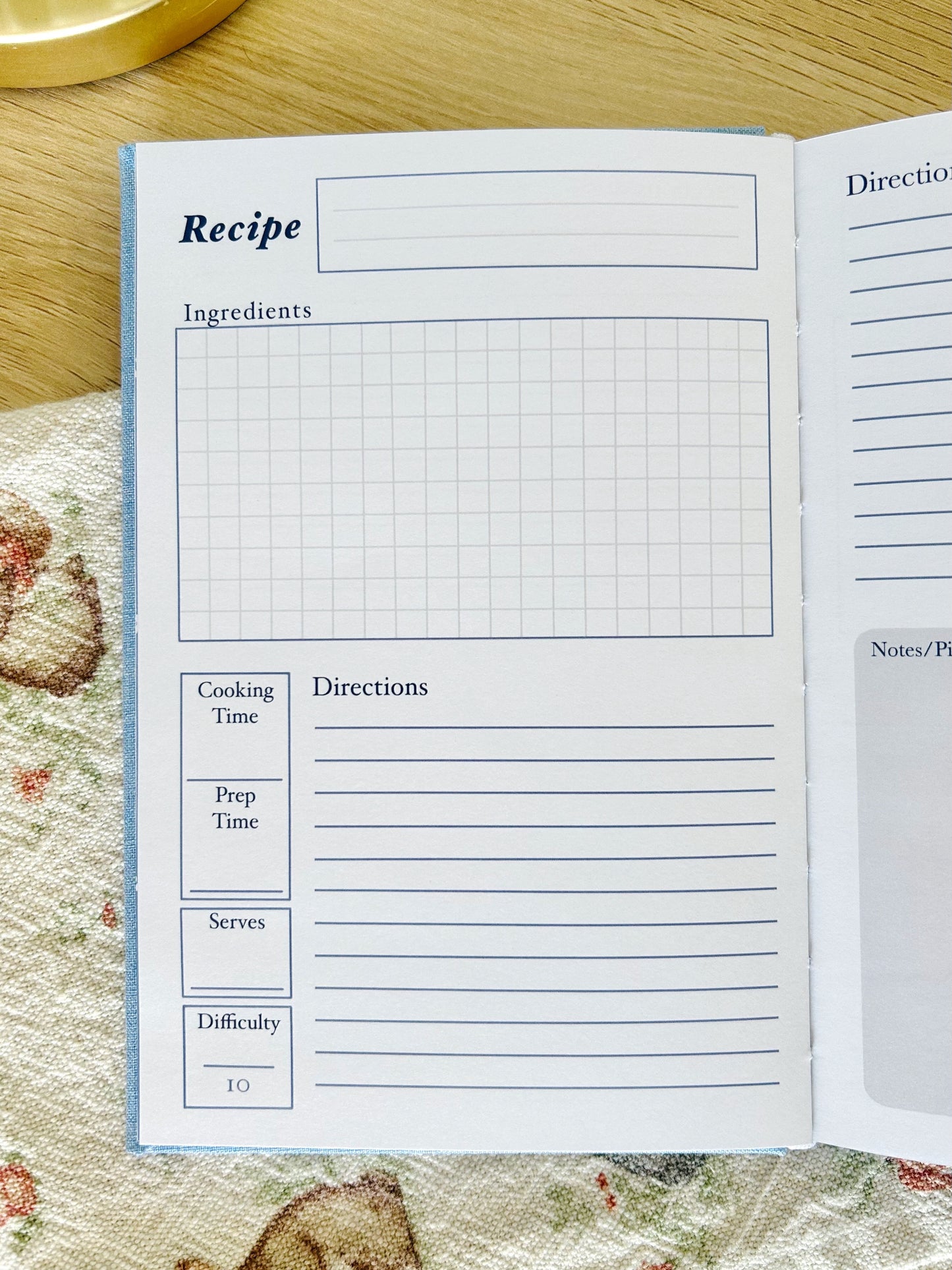 Blue Recipe Book