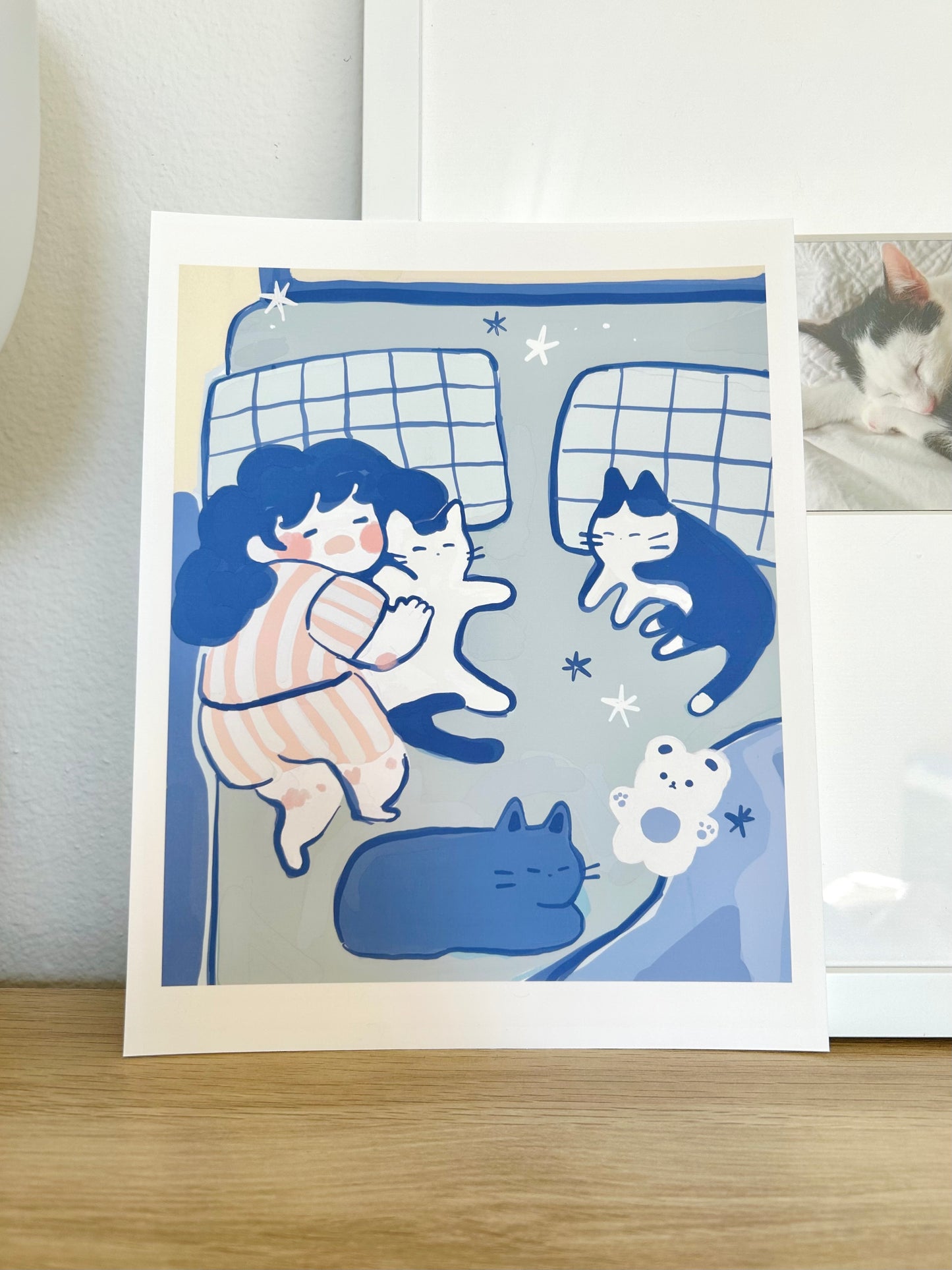 My 3 Kitties Art Print
