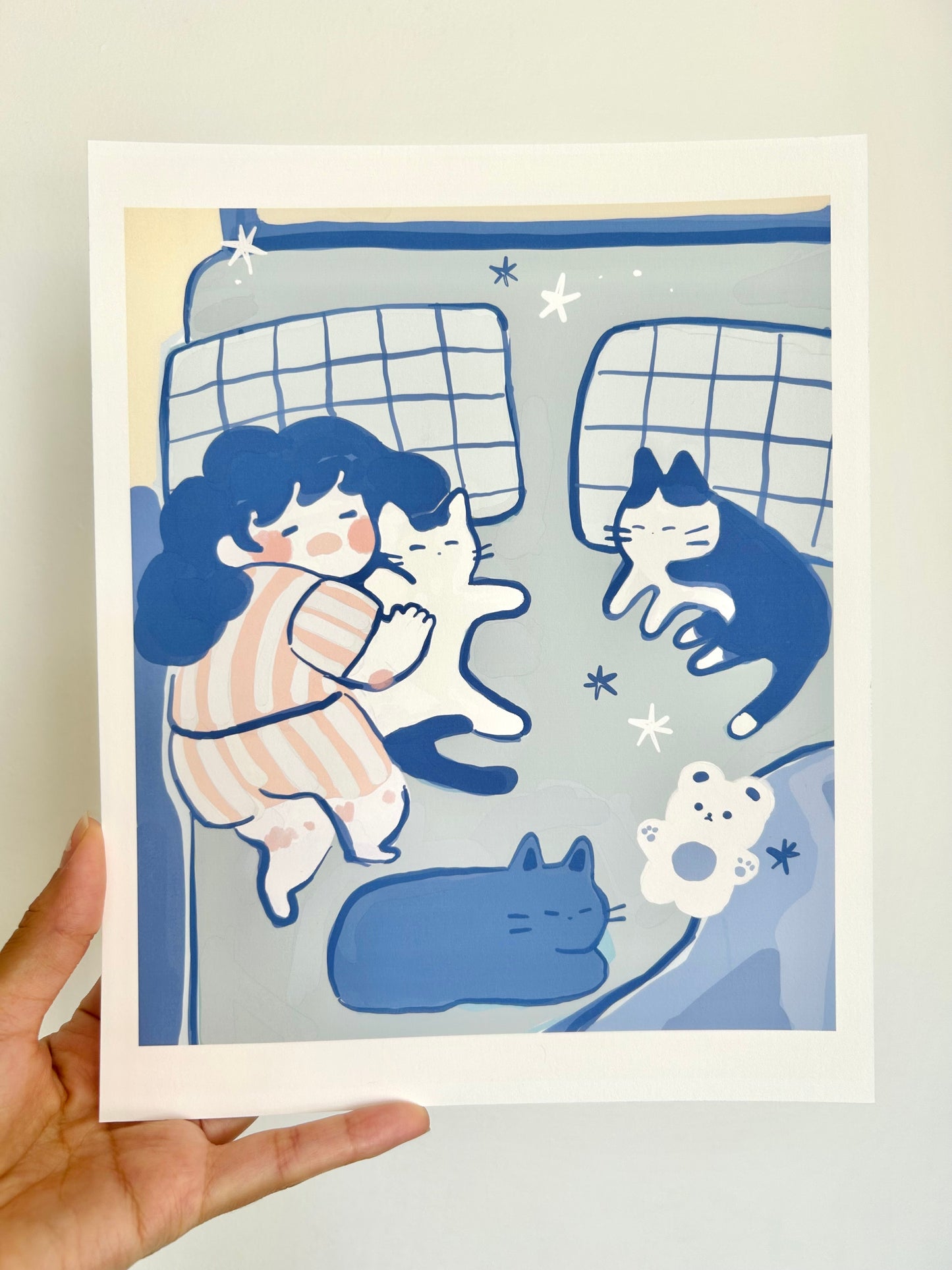 My 3 Kitties Art Print