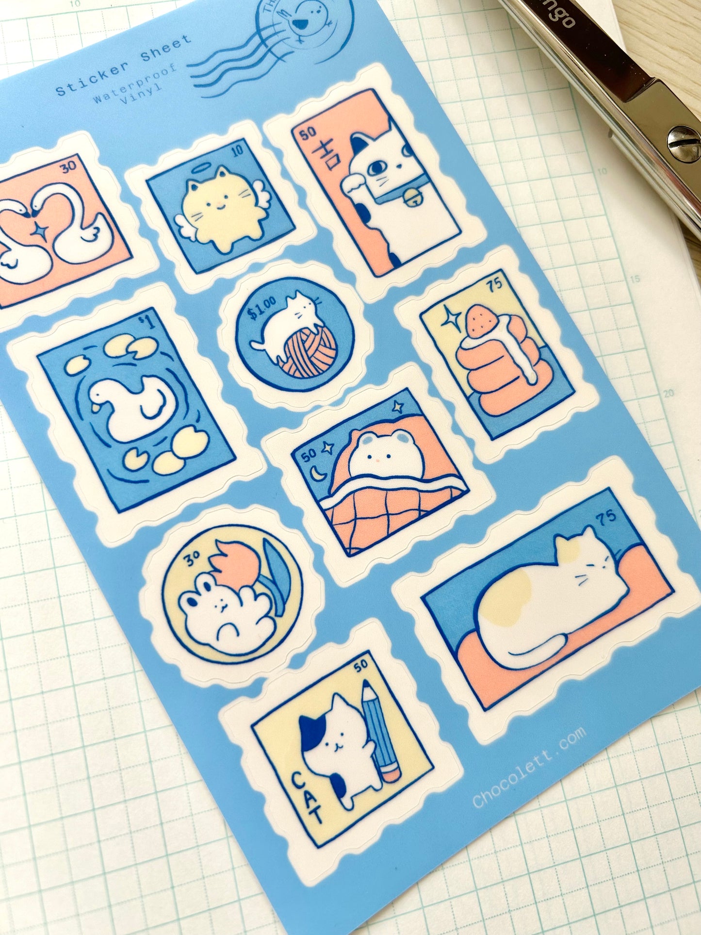 Faux Vinyl Stamps