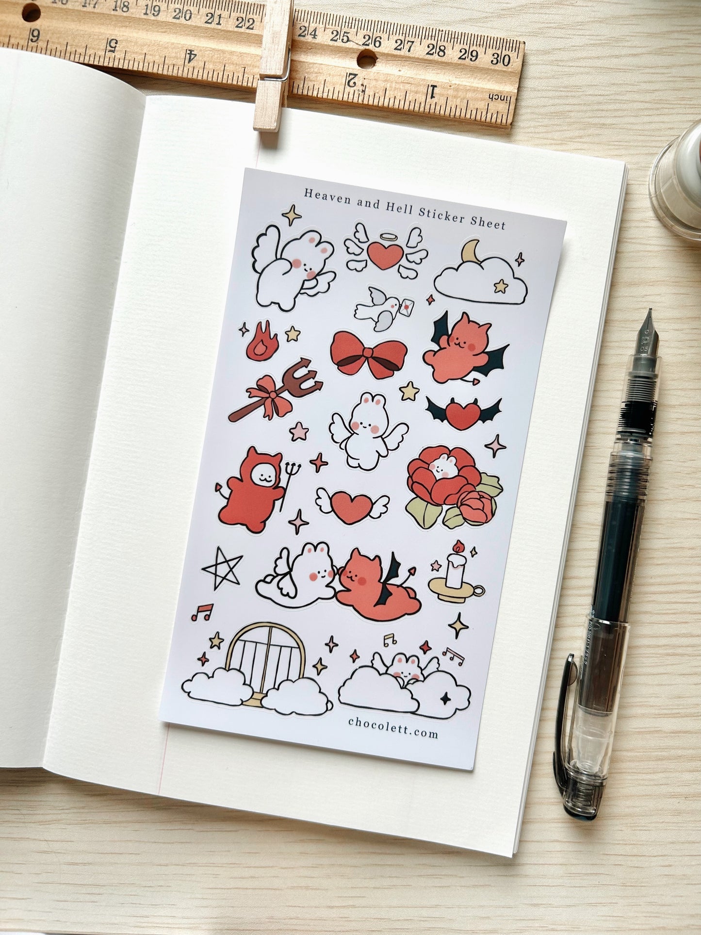Heaven and Hell Sticker Sheet