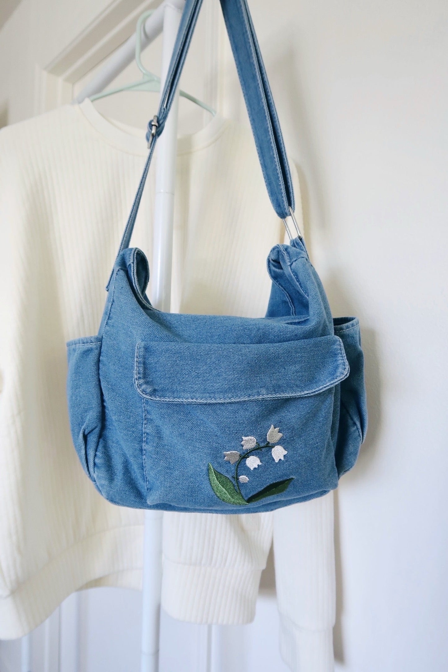 PREORDER Lily of Valley Denim Bag