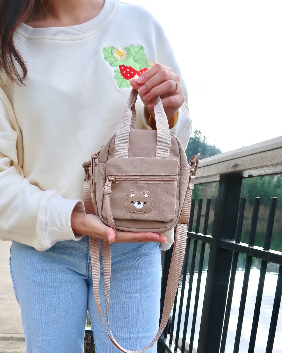Brown Mini Bear Bag