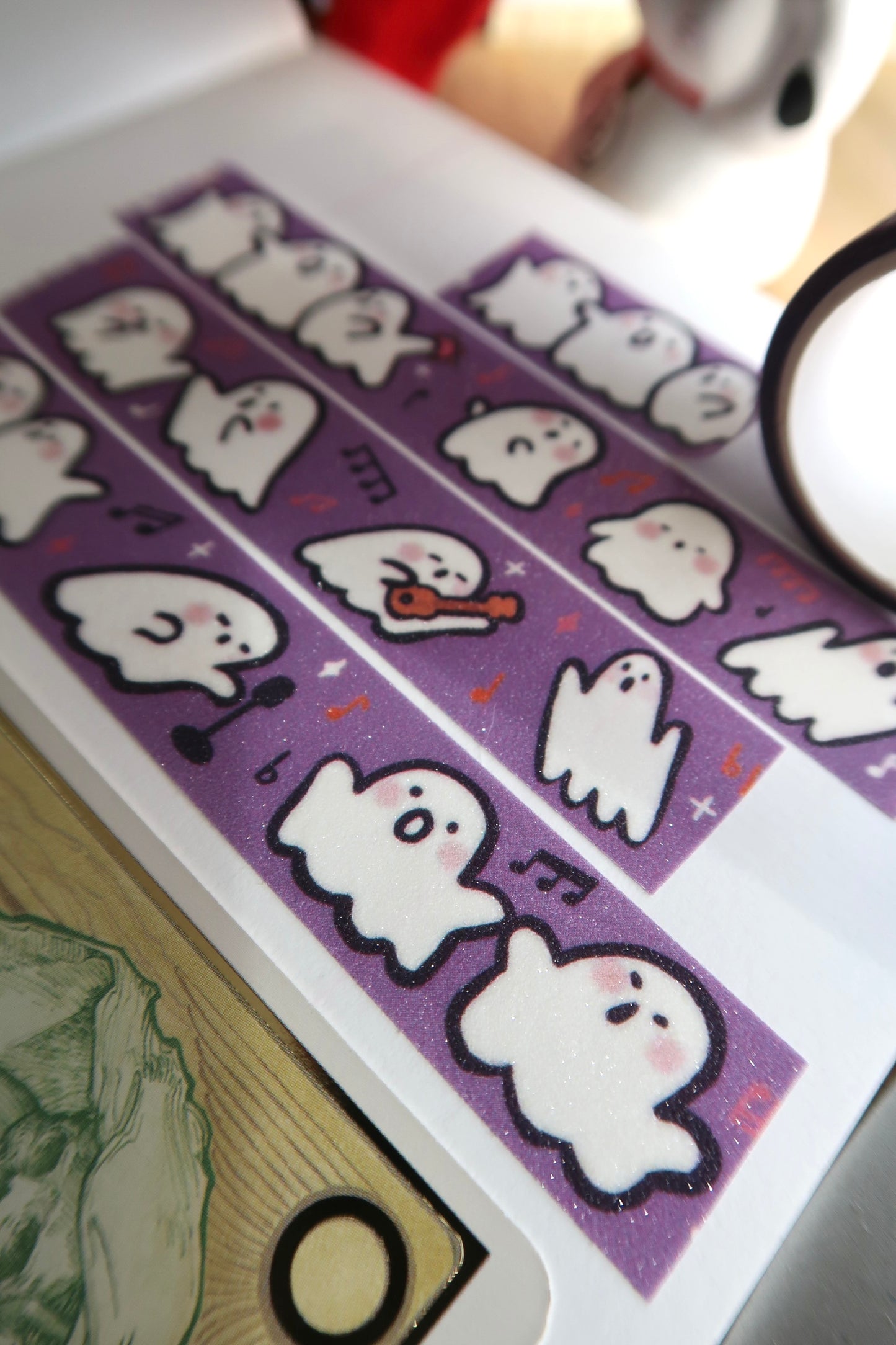 Singing Ghosts Glitter Washi Tape