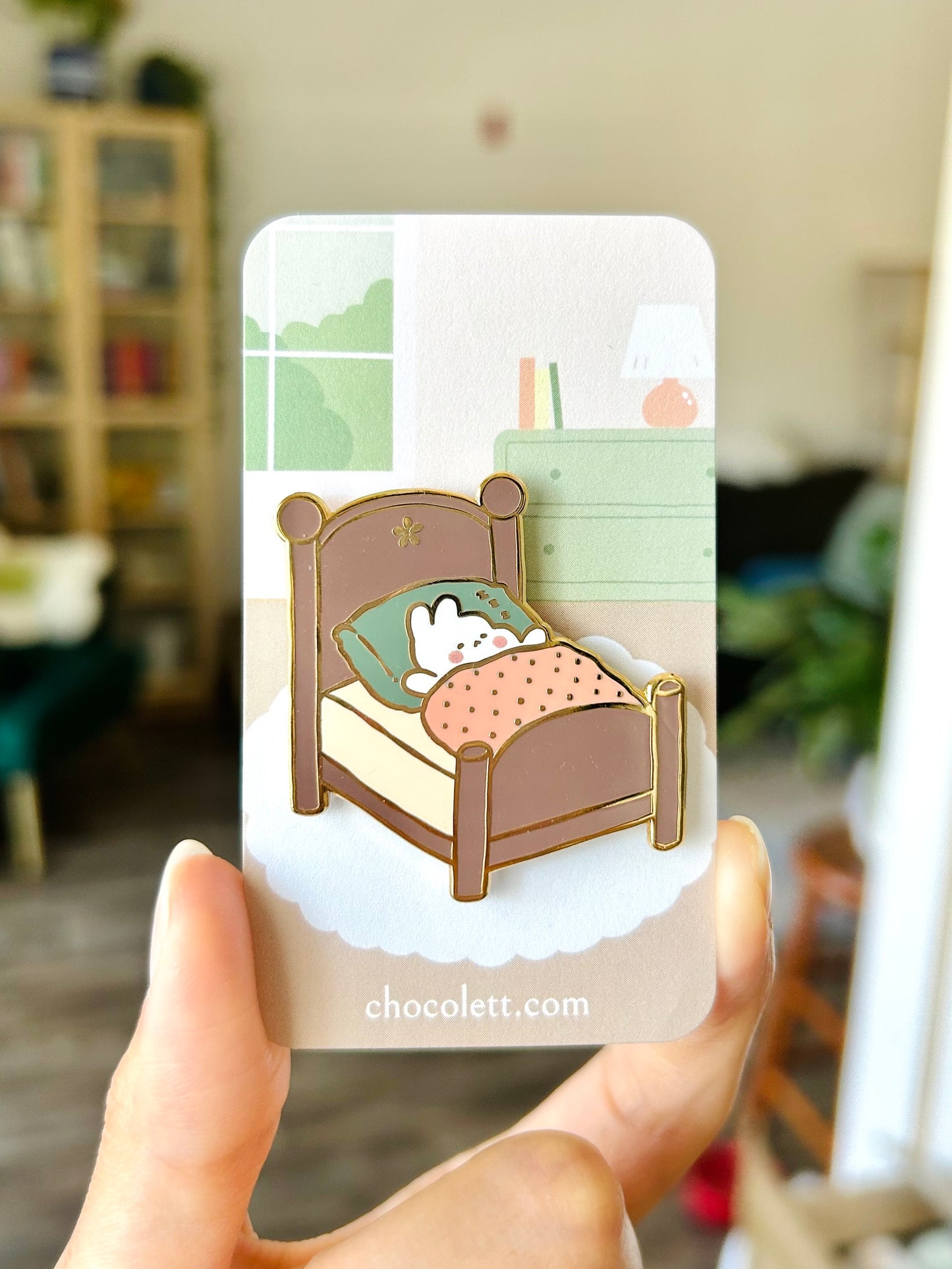 Sleeping Bun Enamel Pin