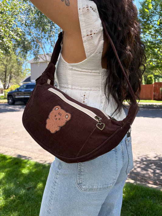Handmade Corduroy Teddy Bag