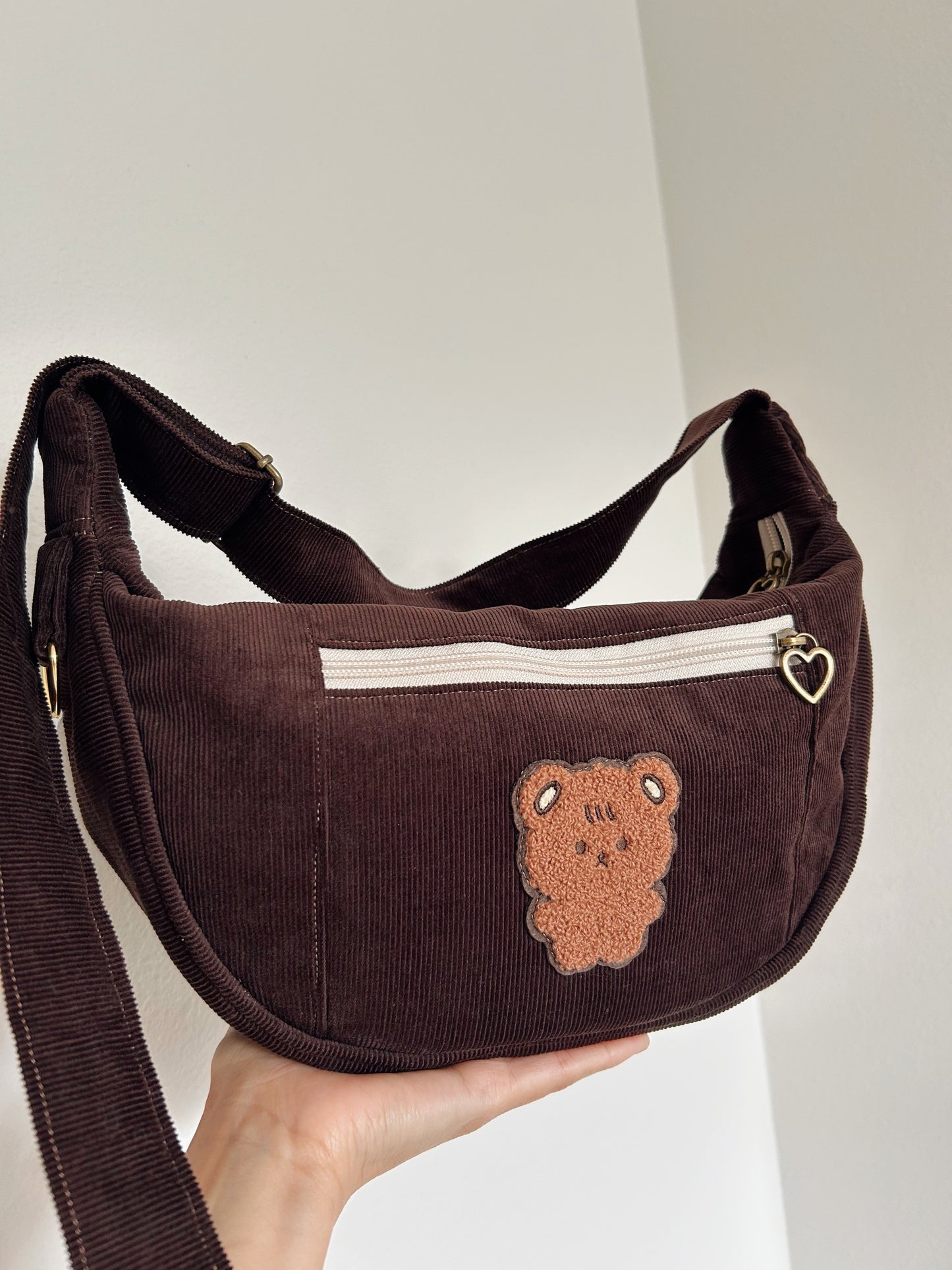 Handmade Corduroy Teddy Bag