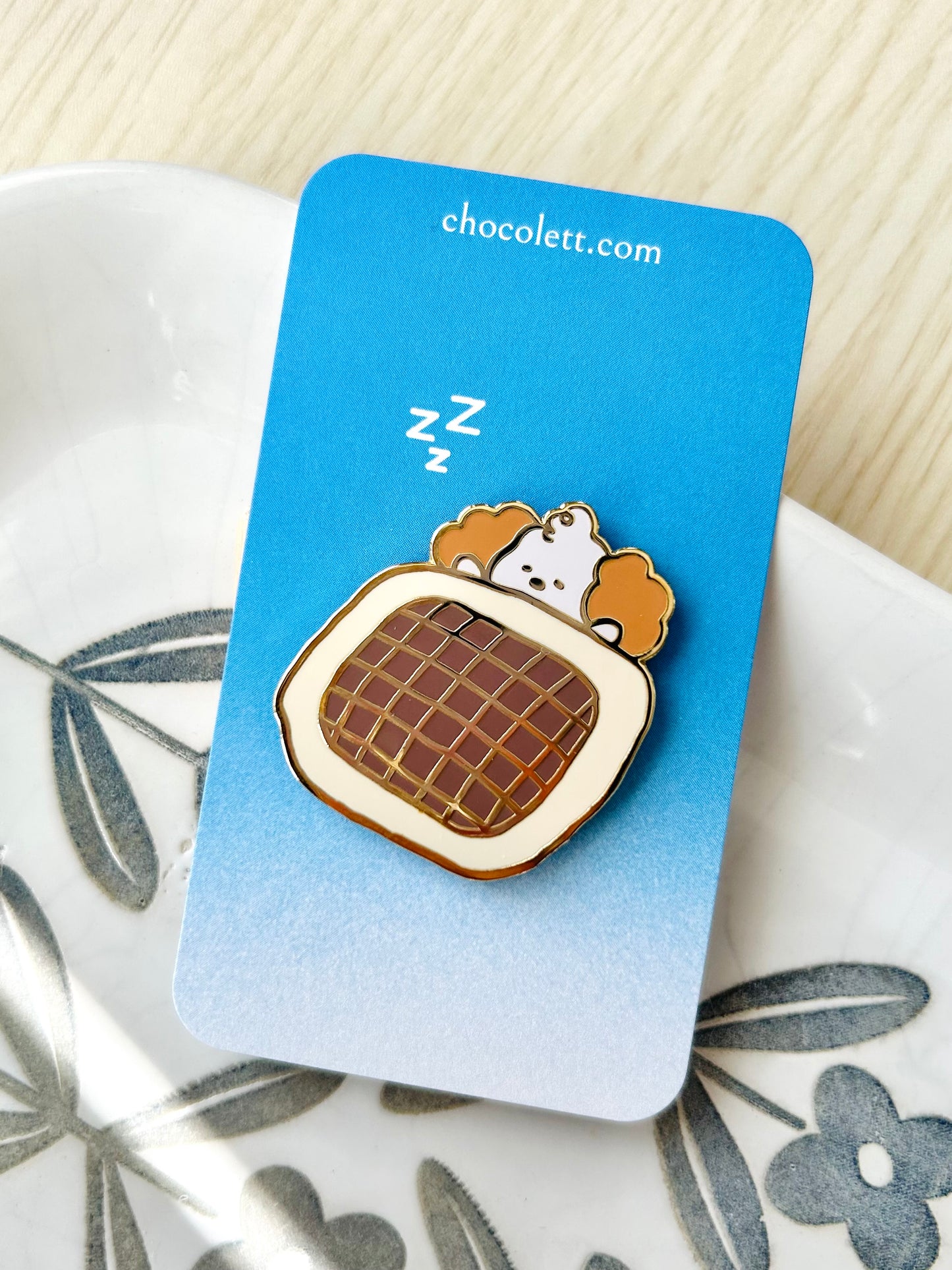 Sleeping Pup Enamel Pin