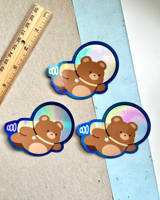 Astro Bear Vinyl Sticker