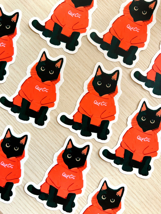 Cola Cat Vinyl Sticker