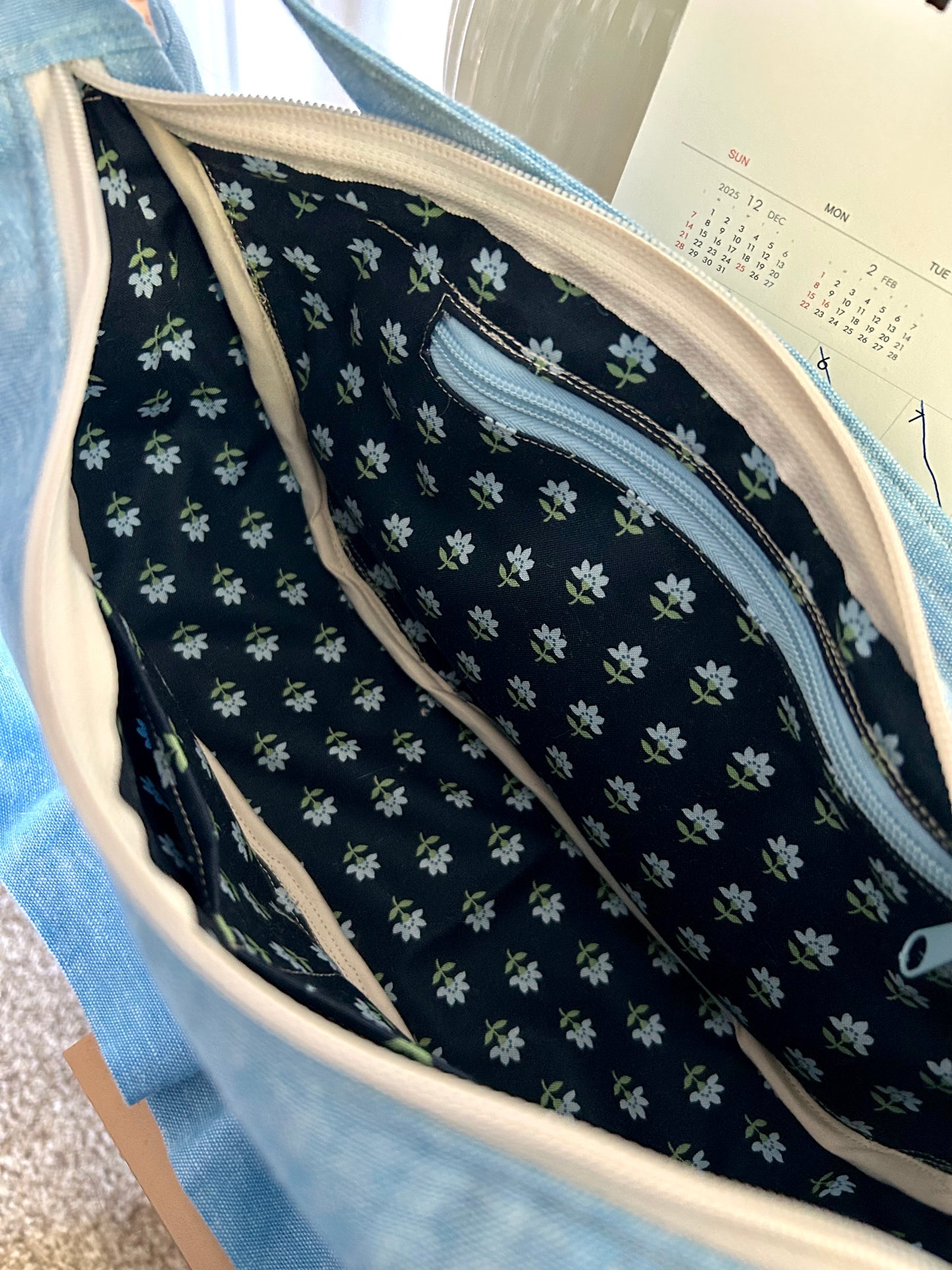 Sky Blue Empanada Bag (Handmade)