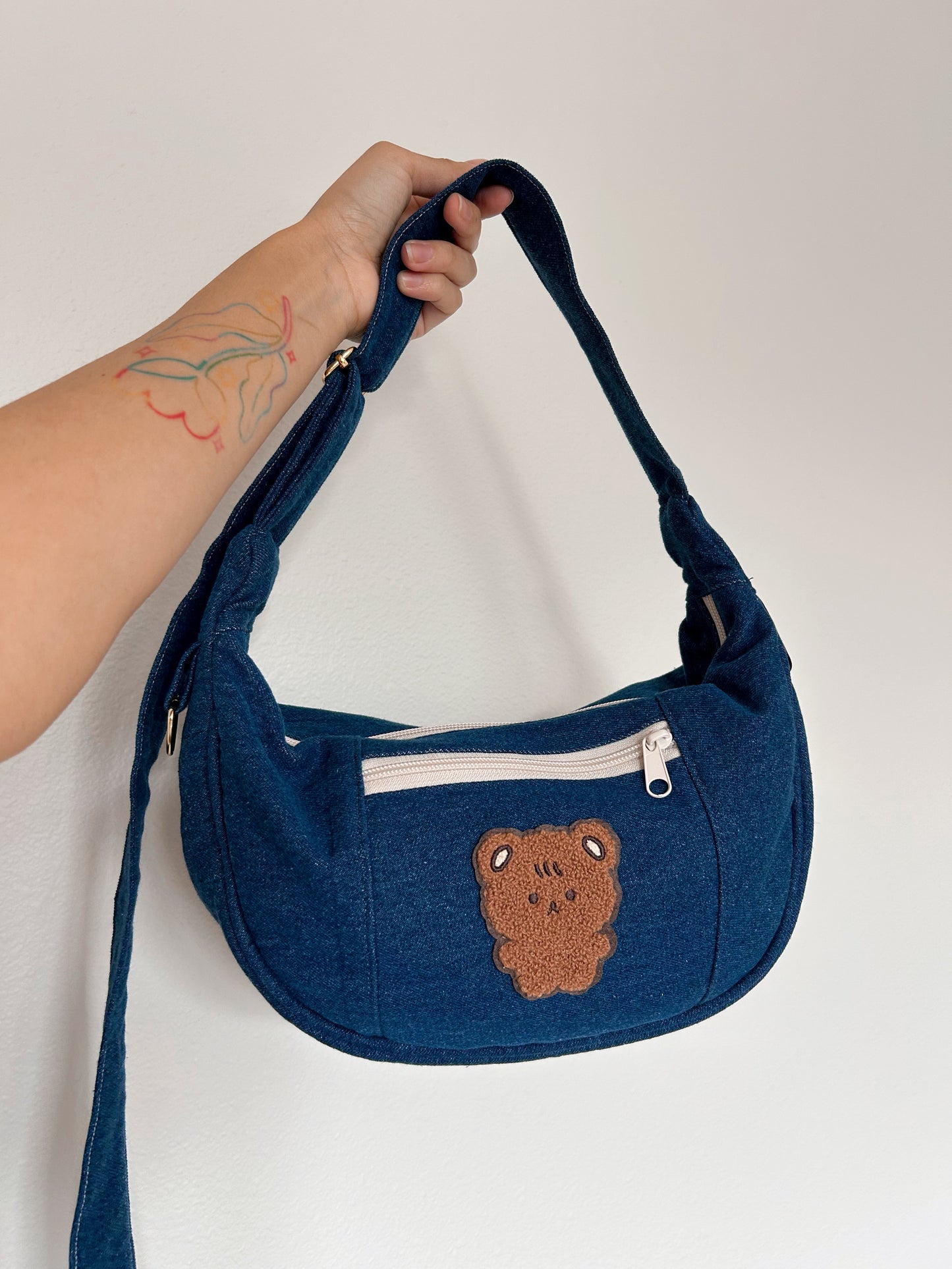 Handmade Denim Teddy Bag