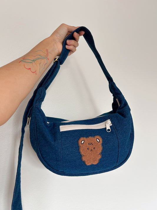 Handmade Denim Teddy Bag