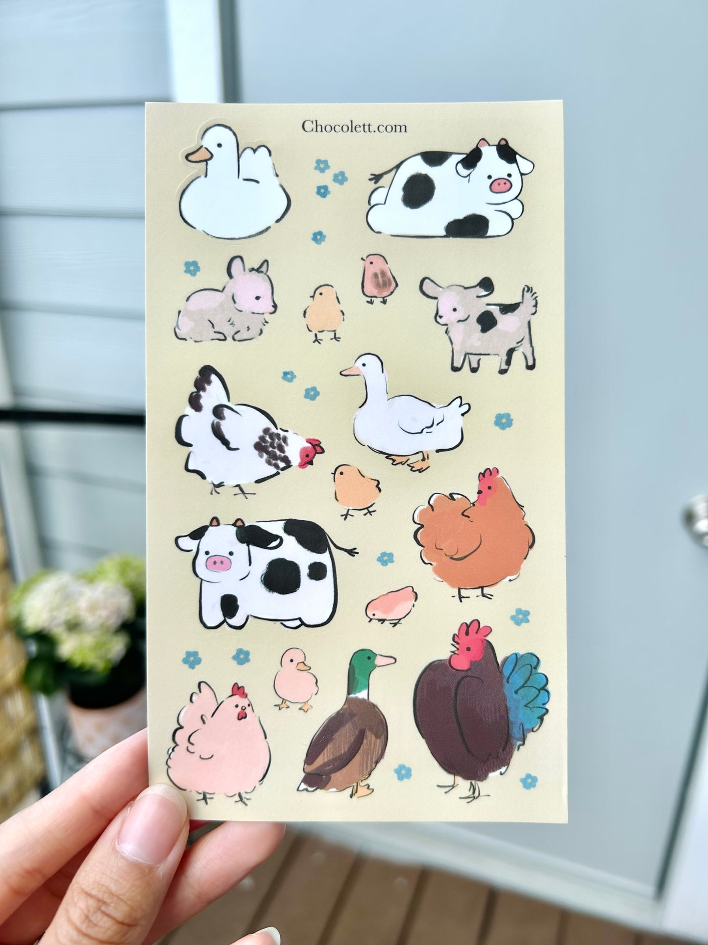 Farm Animals Sticker Sheet