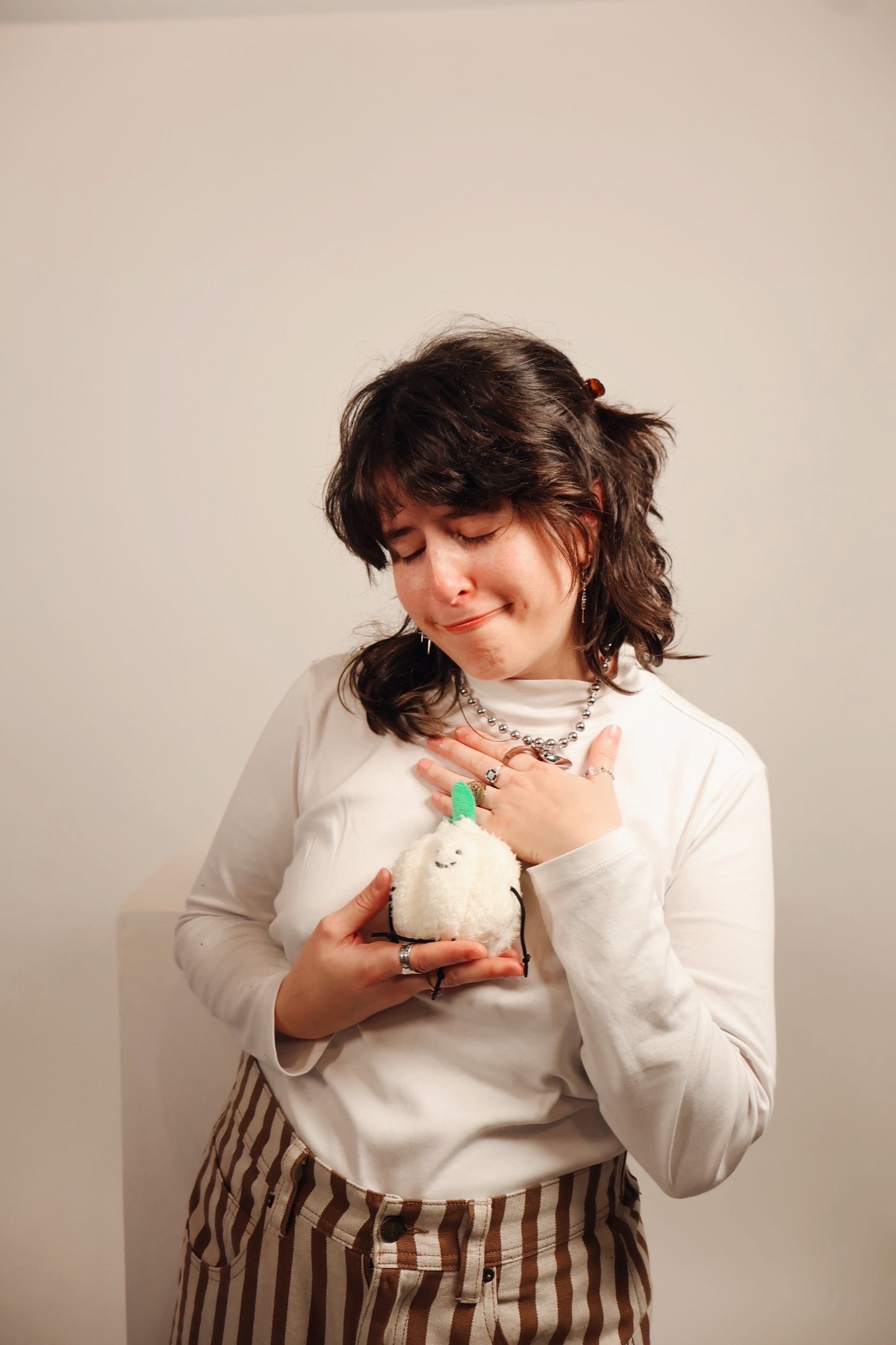 PRE-ORDER, Little Garlic Guy Plush Keychain