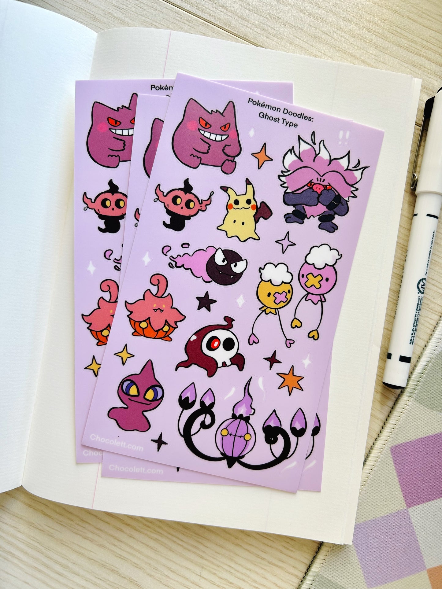 Ghost Doodles Sticker Sheet