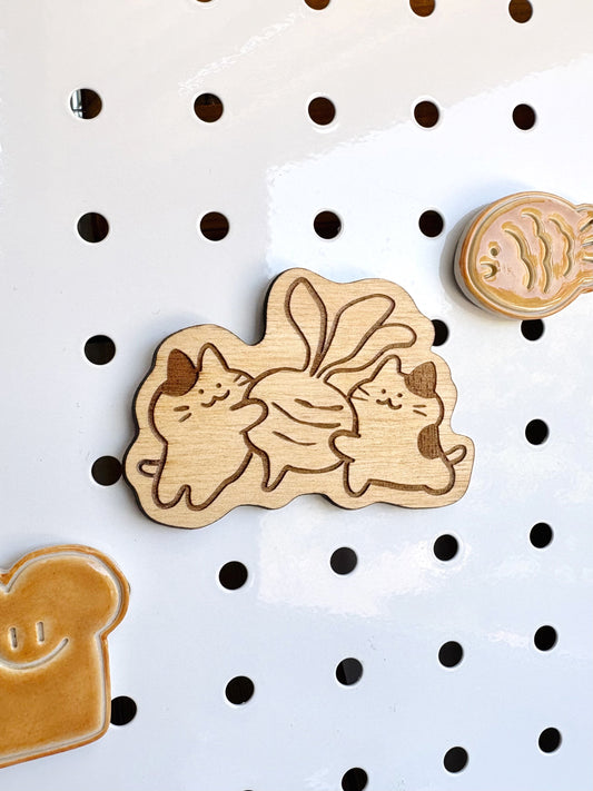 Carry Turnip Wooden Magnet