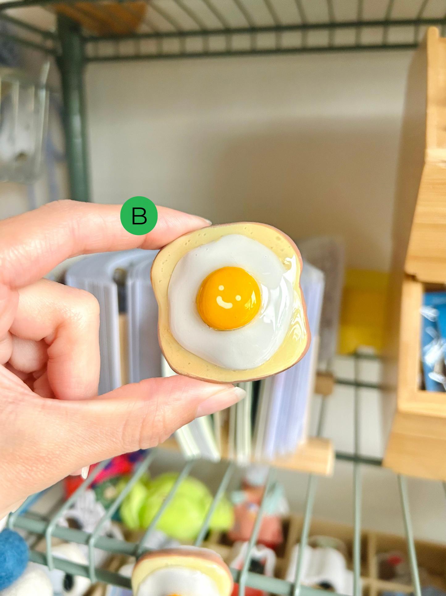 Handmade Egg Toast Magnets