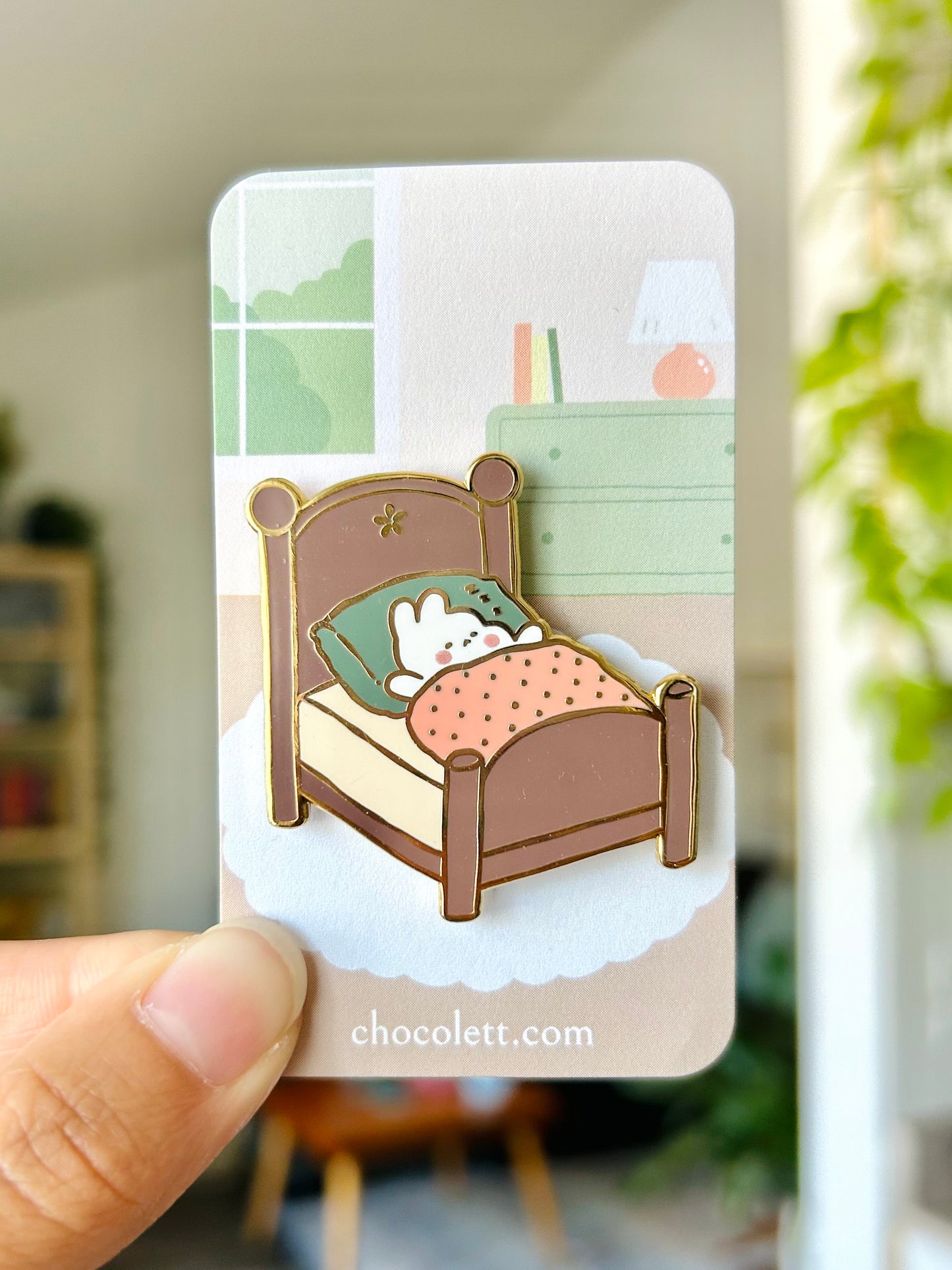 Sleeping Bun Enamel Pin