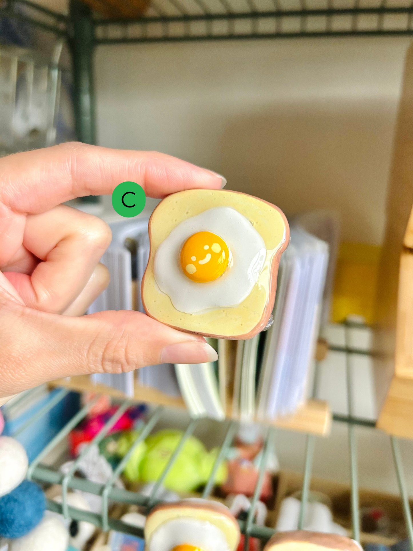 Handmade Egg Toast Magnets