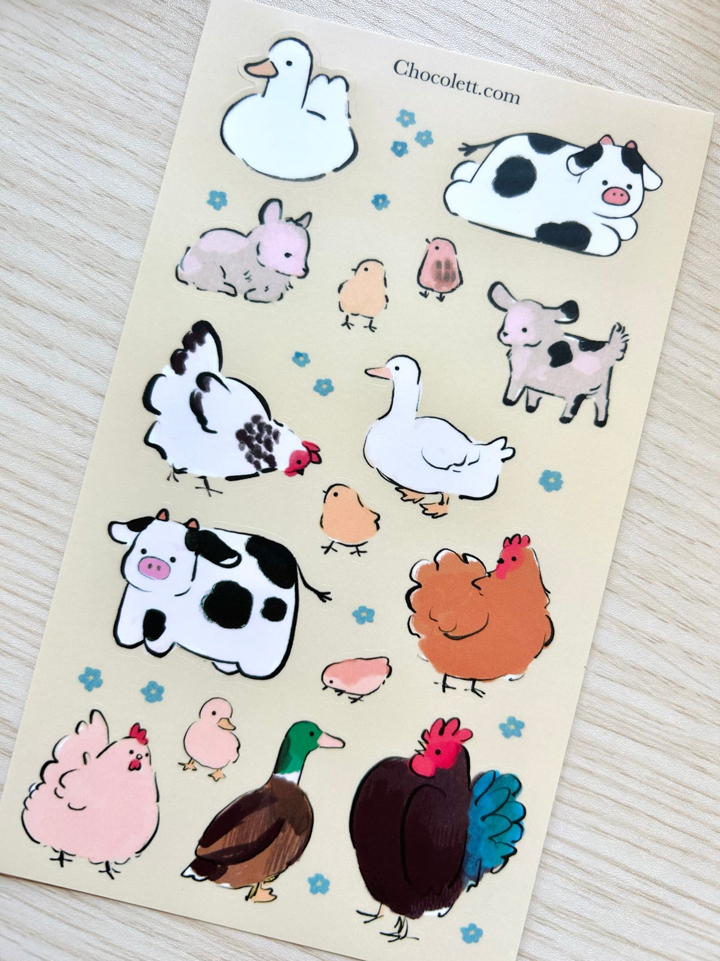 Farm Animals Sticker Sheet