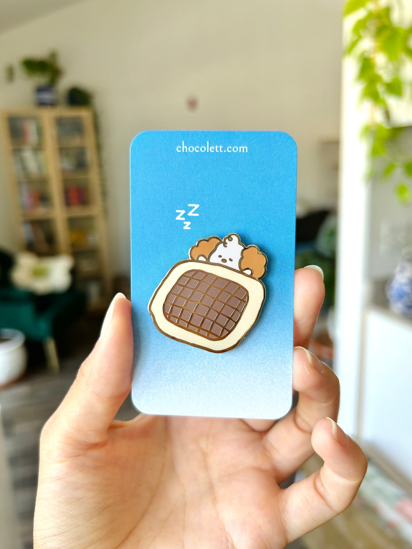 Sleeping Pup Enamel Pin