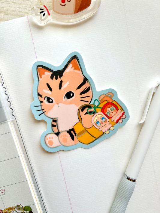 Orange Cat Crybaby Sticker