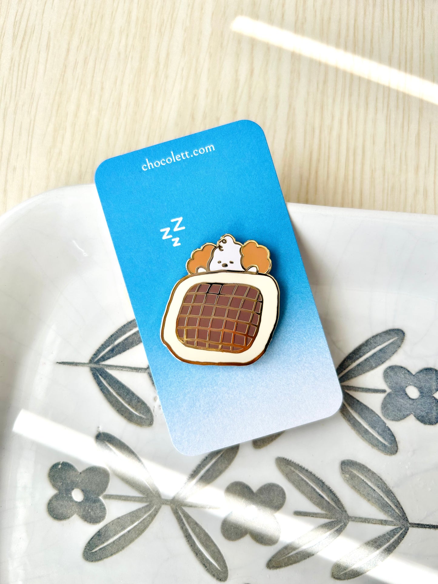 Sleeping Pup Enamel Pin