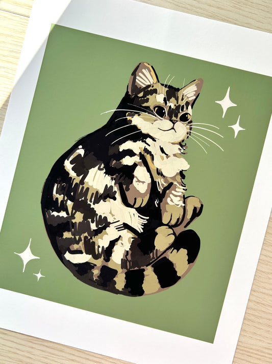 Tabby Cat Art Print