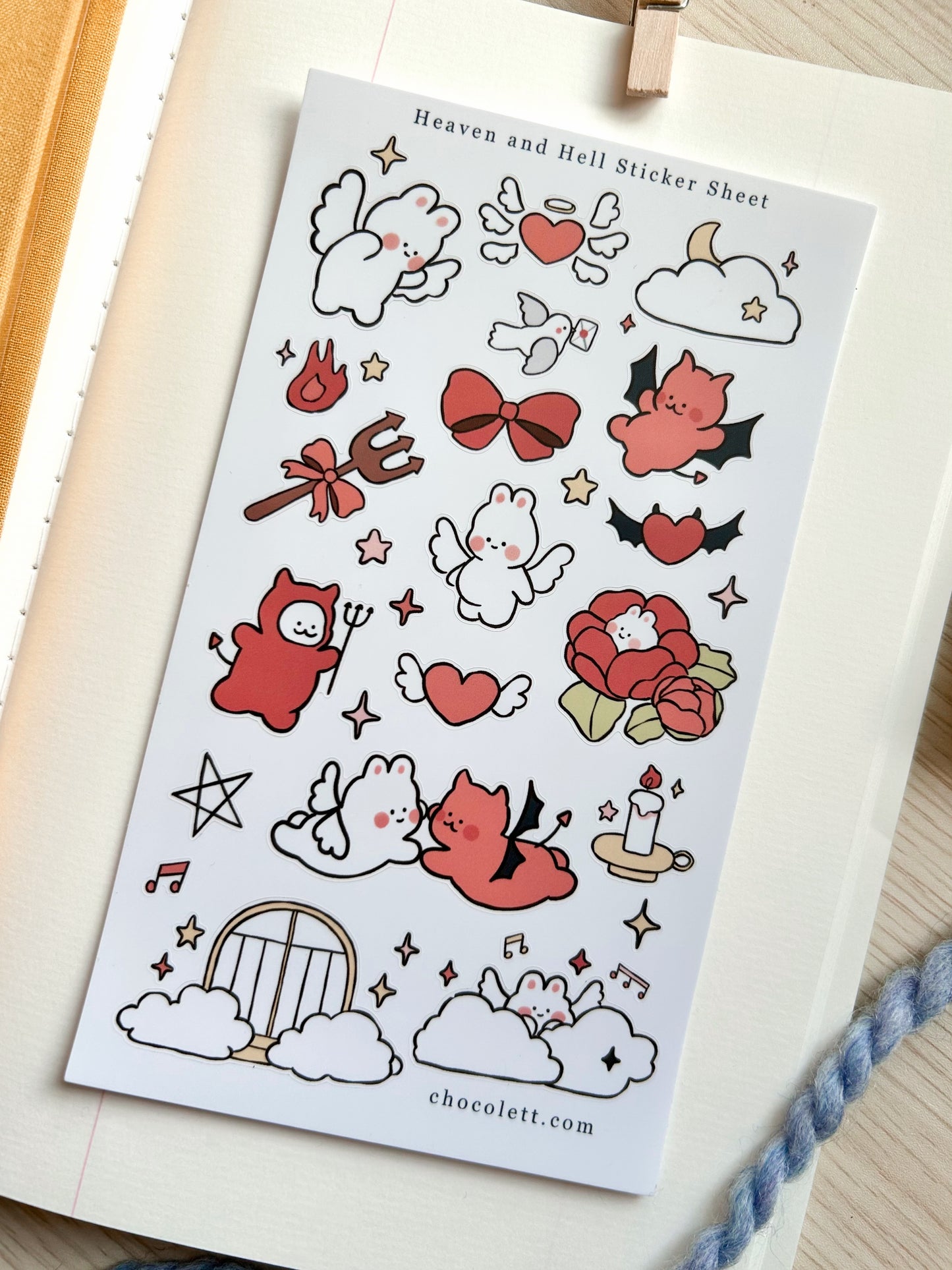 Heaven and Hell Sticker Sheet