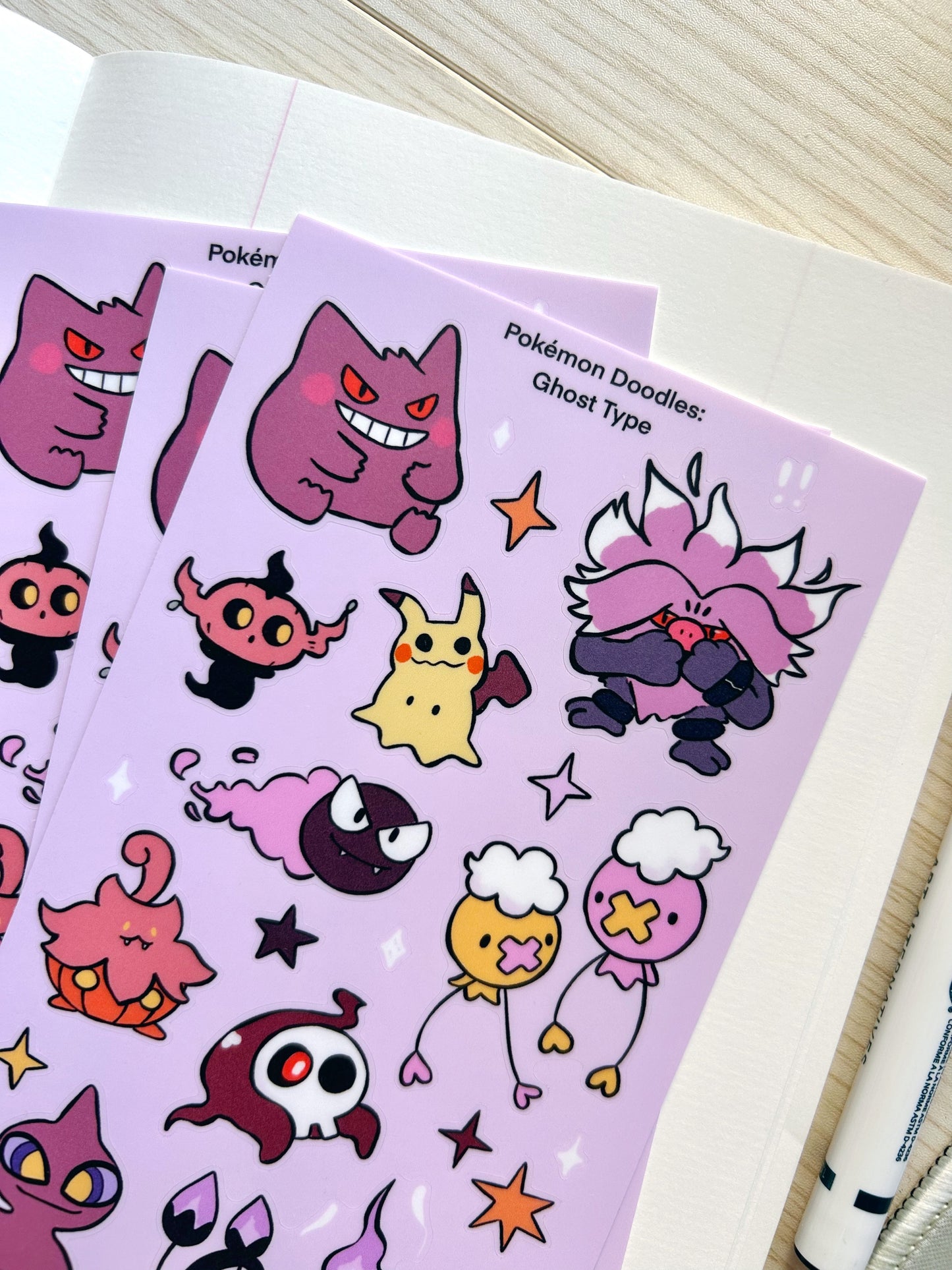 Ghost Doodles Sticker Sheet