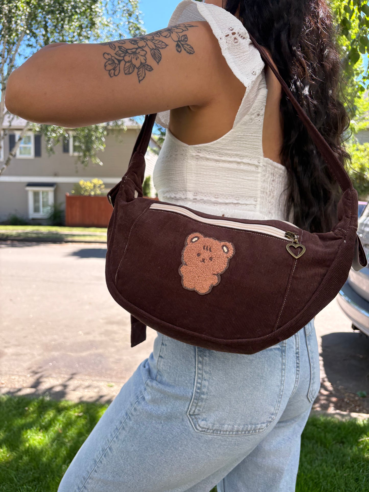 Handmade Corduroy Teddy Bag