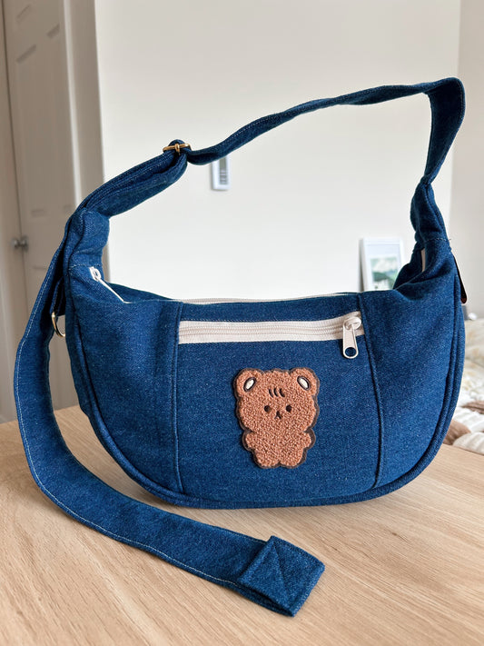 Handmade Denim Teddy Bag