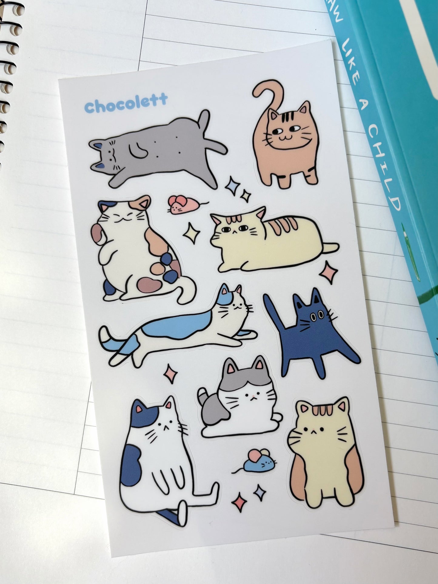 Gatos Sticker Sheet