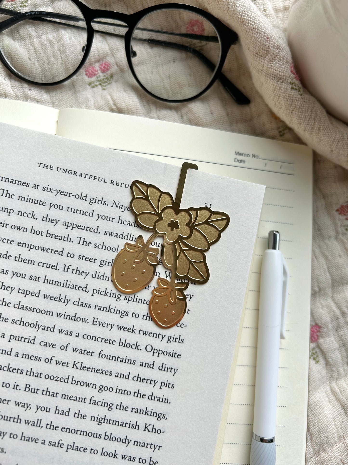 Strawberry Brass Bookmark