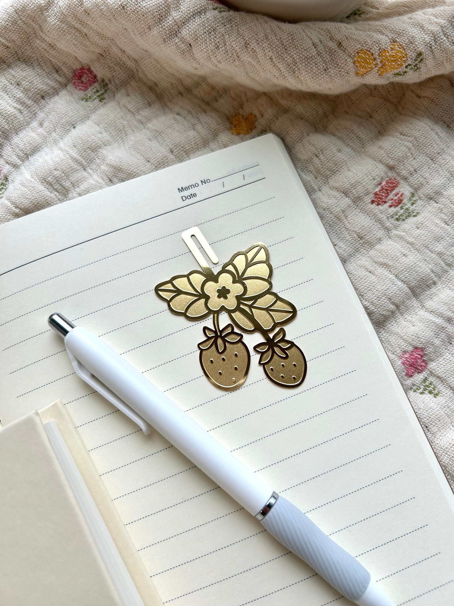 Strawberry Brass Bookmark