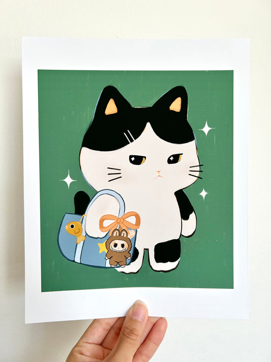 Kitty Labubu Art Print