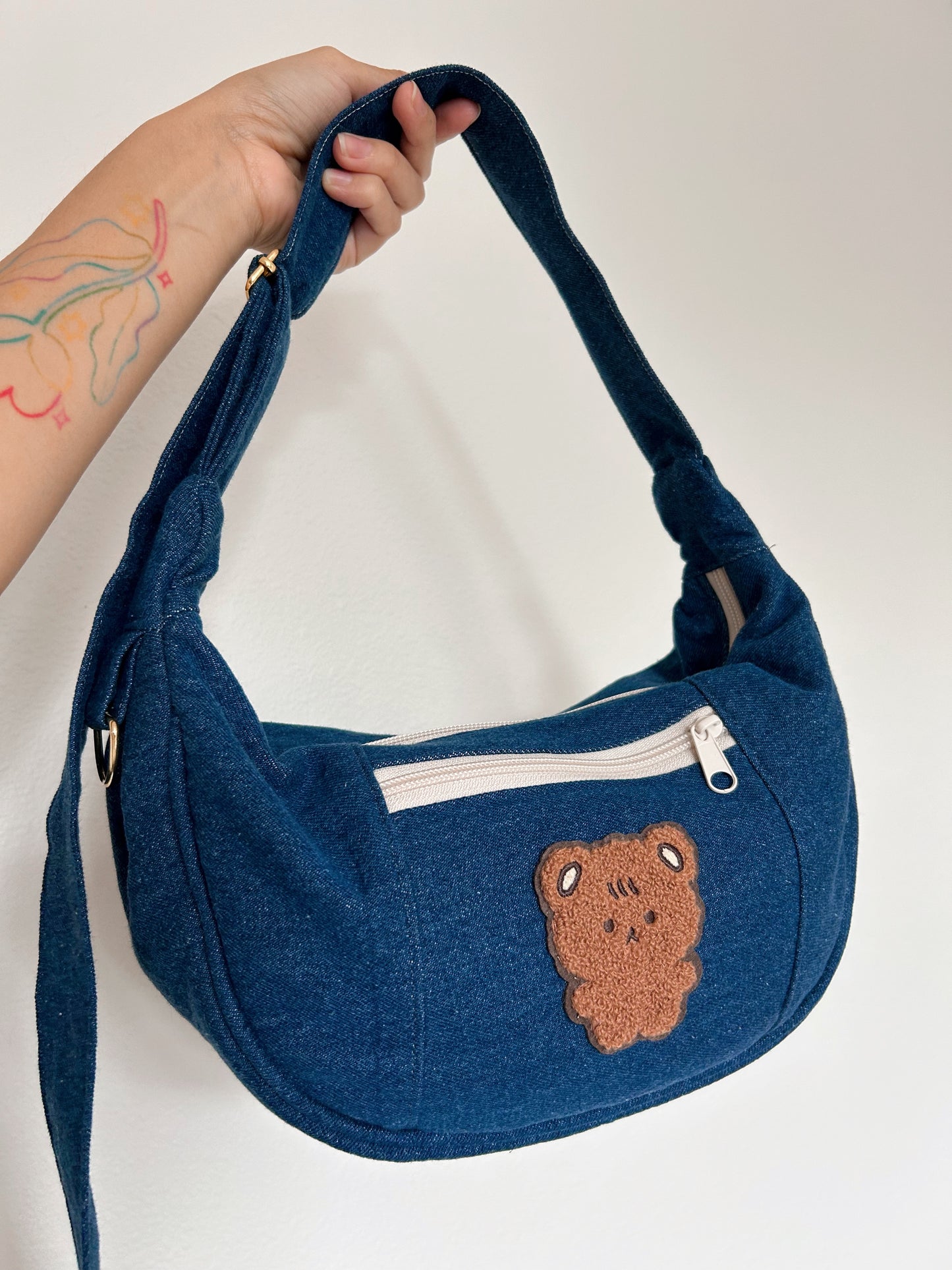 Handmade Denim Teddy Bag