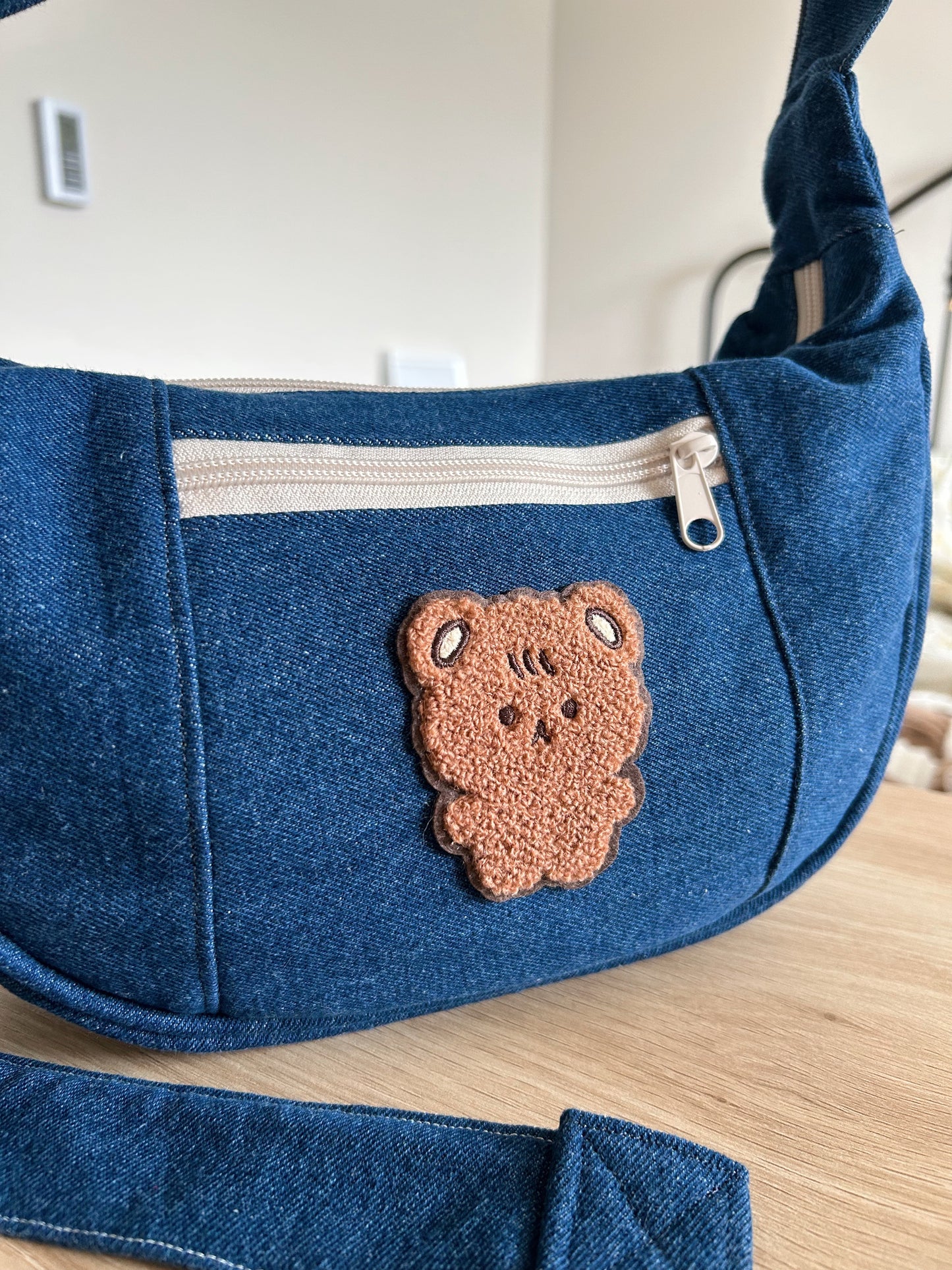 Handmade Denim Teddy Bag