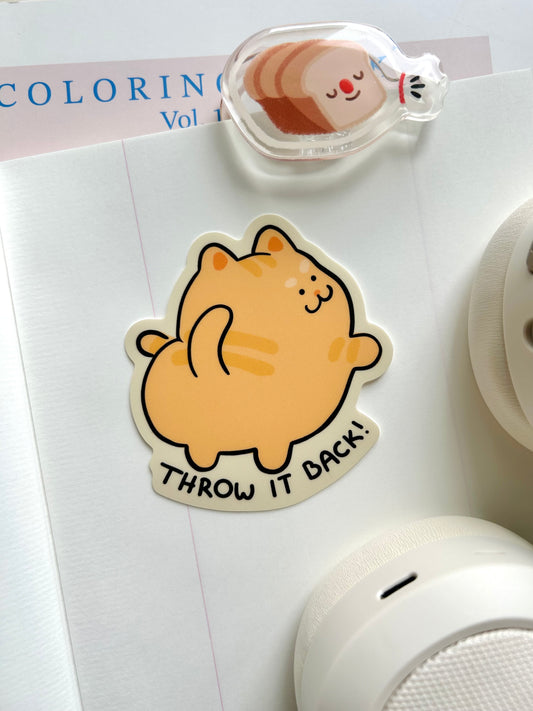 Throw it back Vinyl Sticker