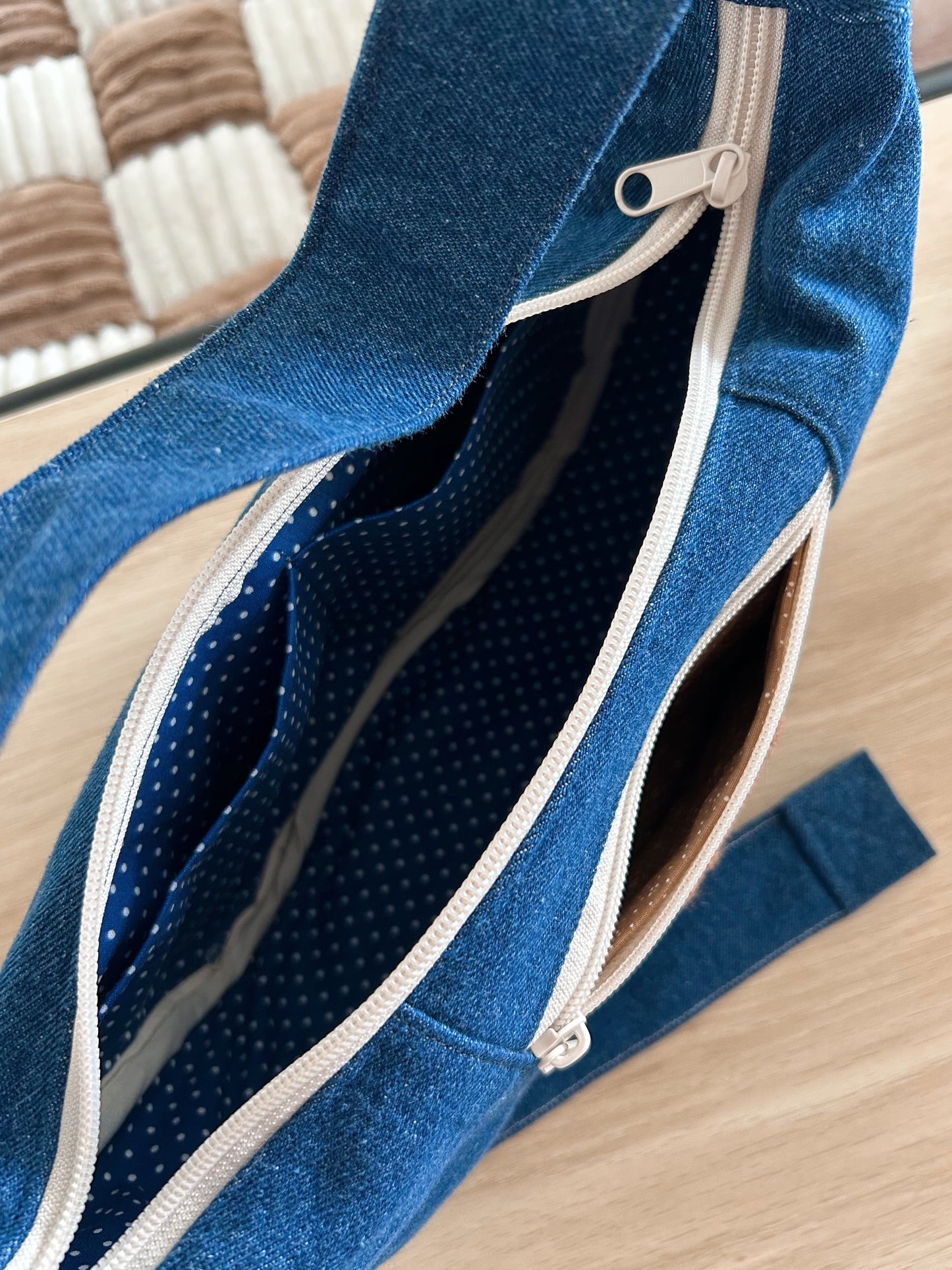 Handmade Denim Teddy Bag