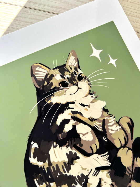 Tabby Cat Art Print