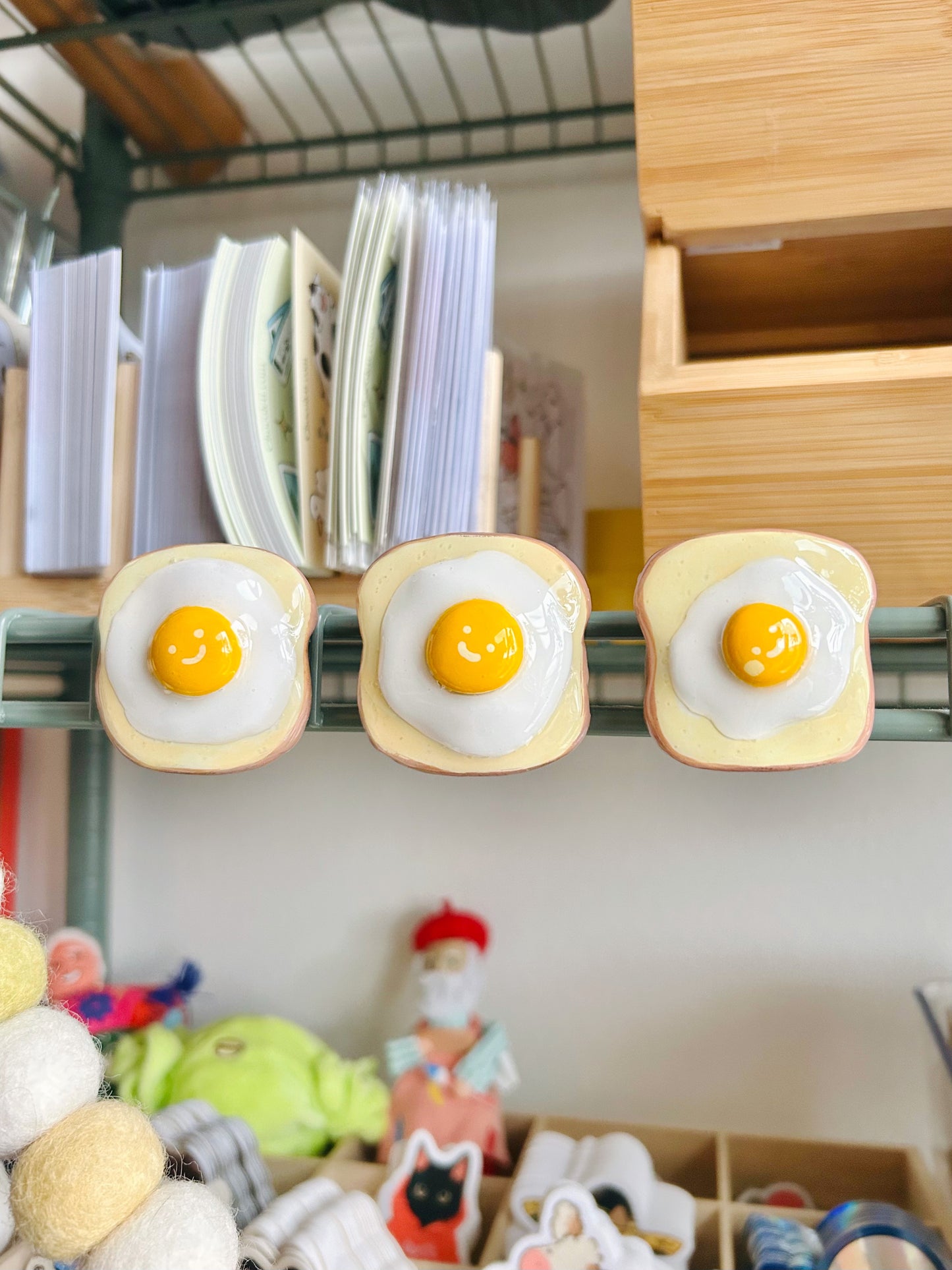 Handmade Egg Toast Magnets