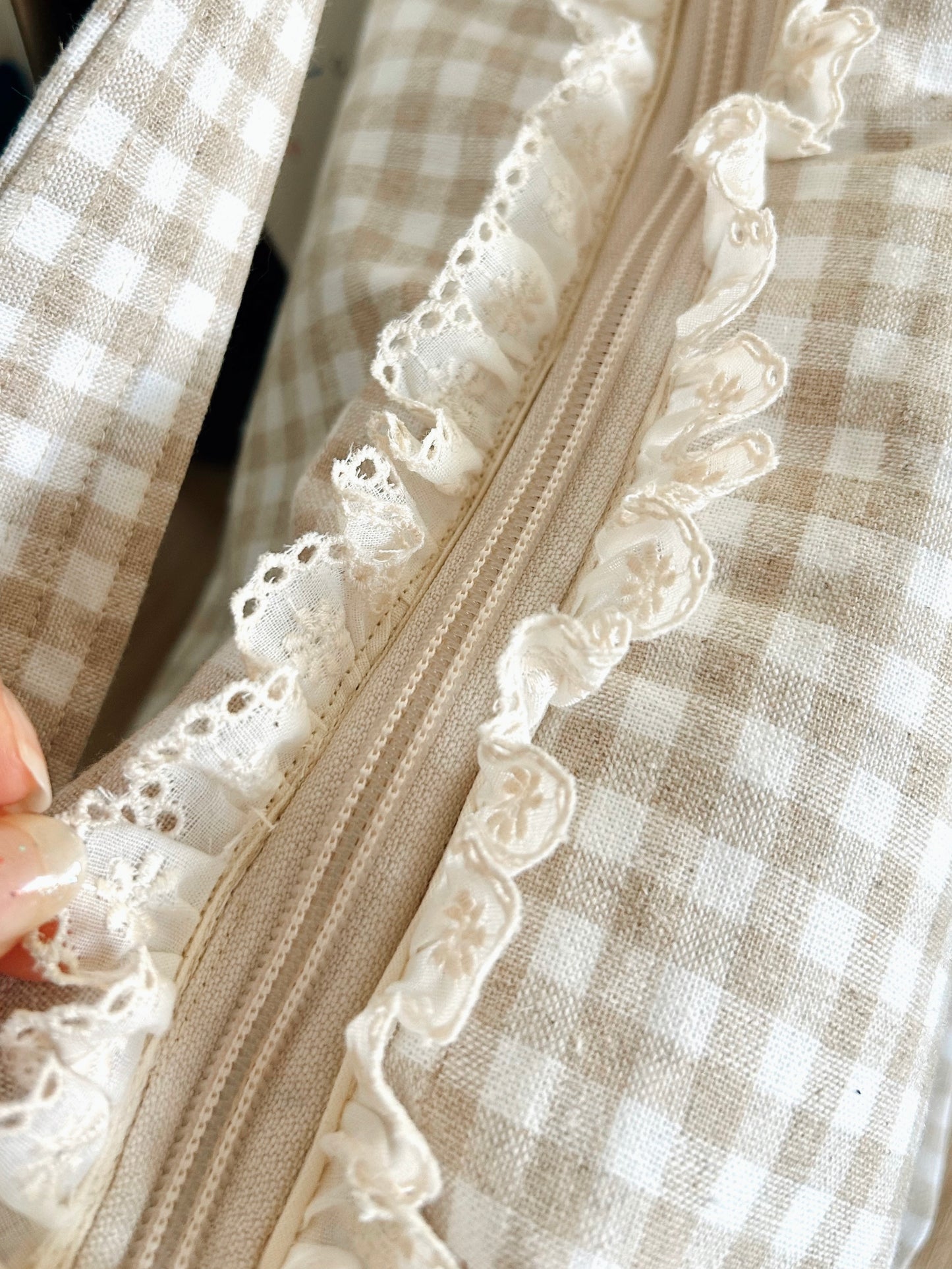 Gingham Teddy Bag (Handmade)