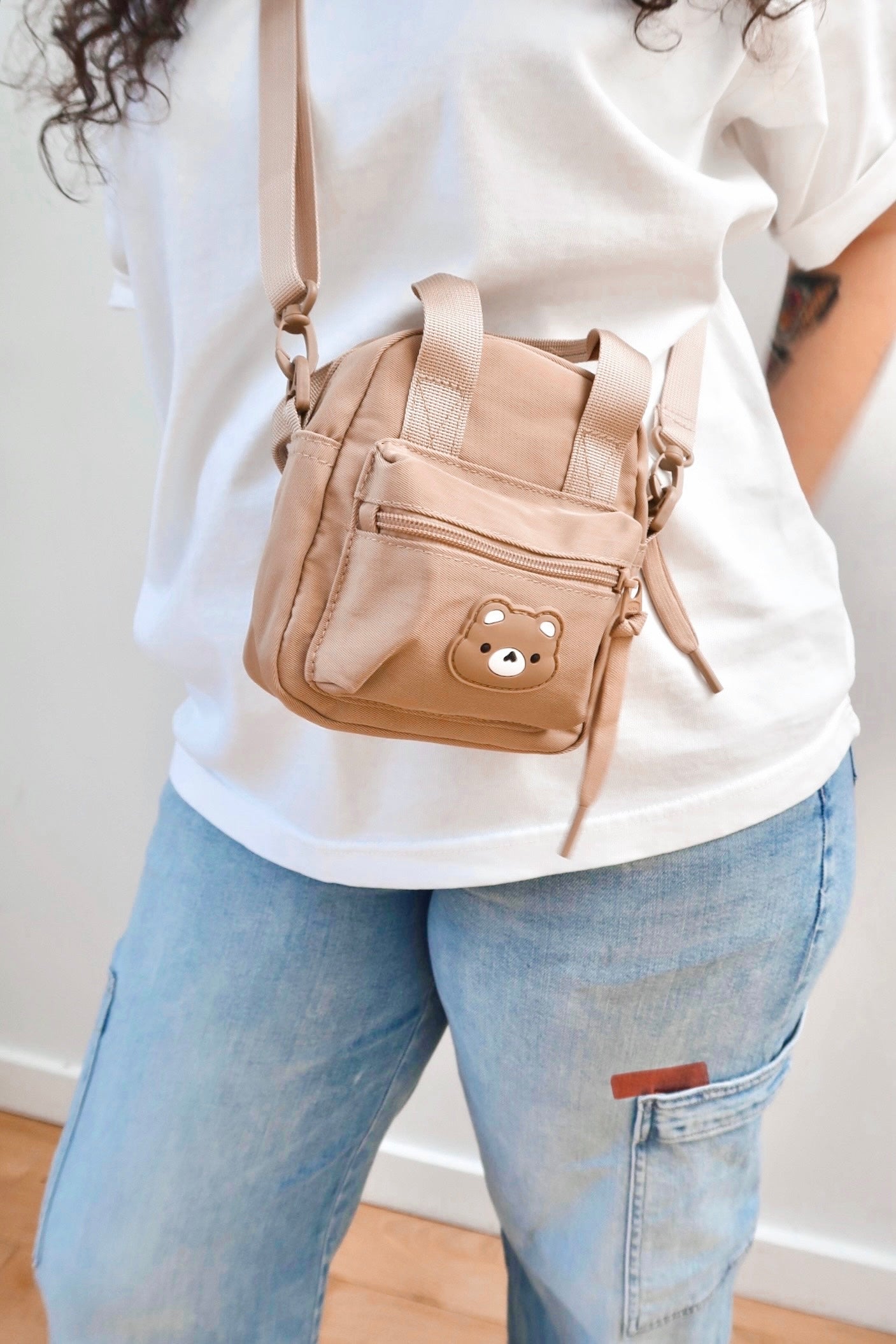 Brown Mini Bear Bag