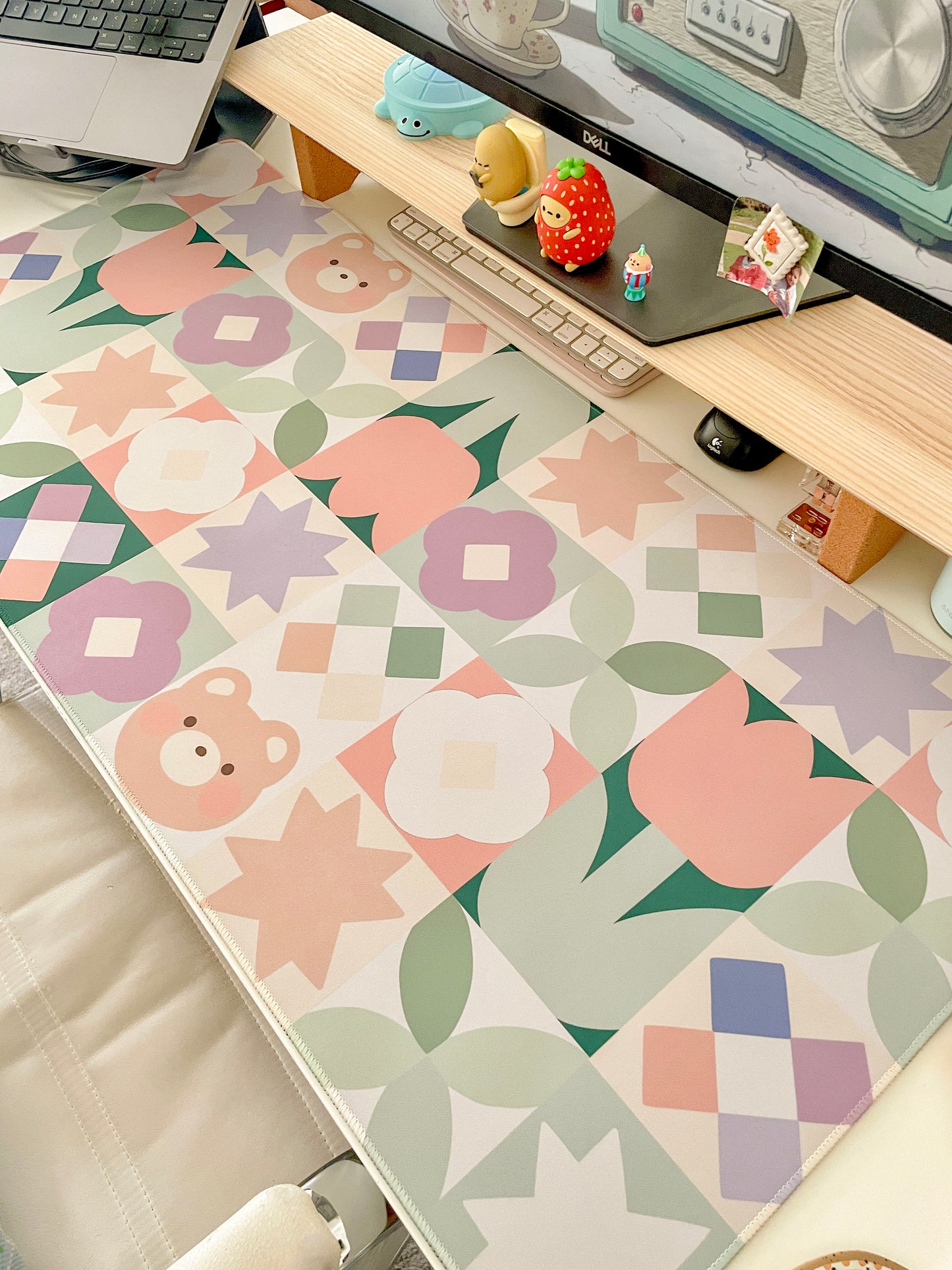 Bear Quilt Large Deskmat
