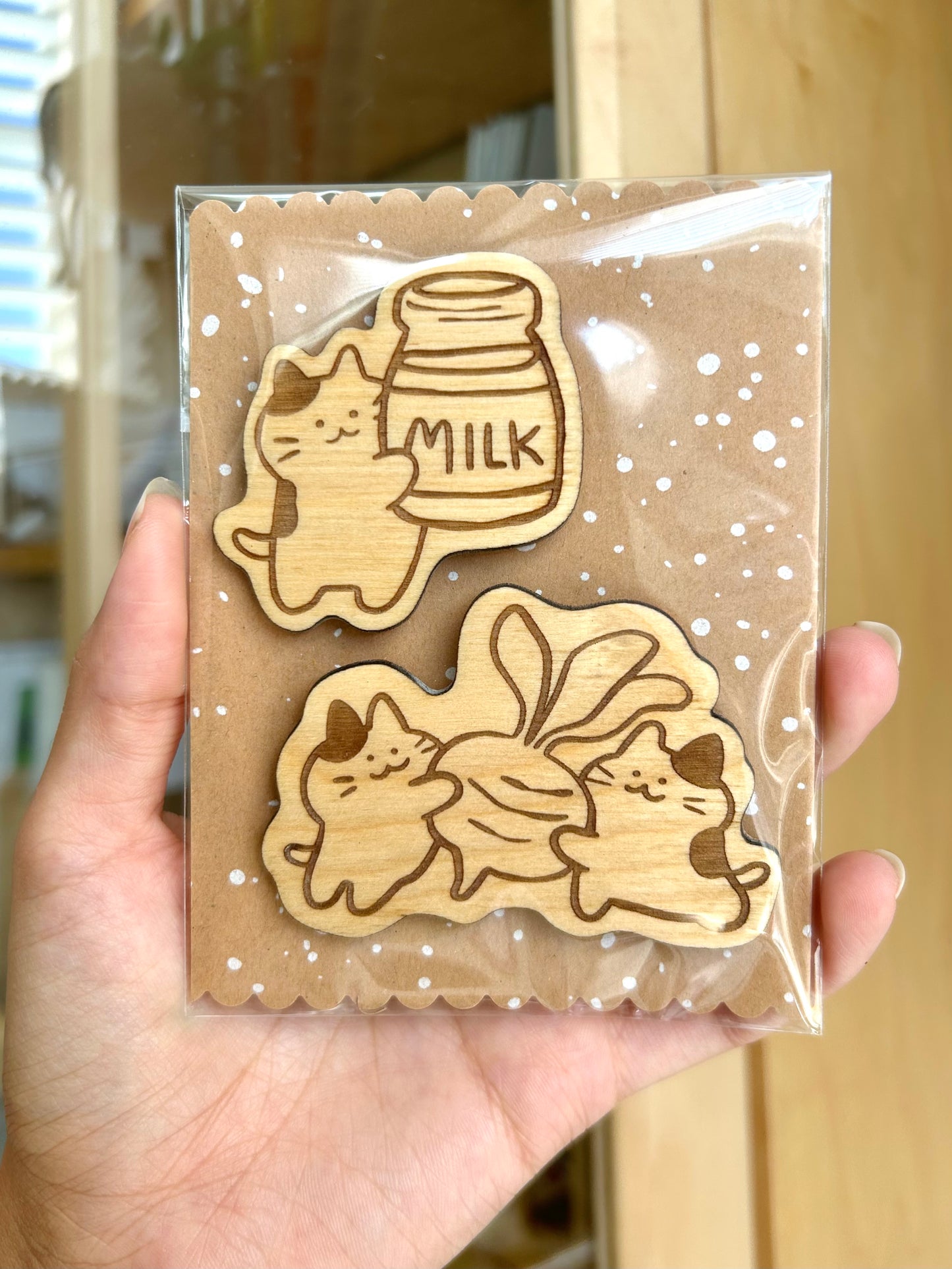Gatos Wooden Magnets