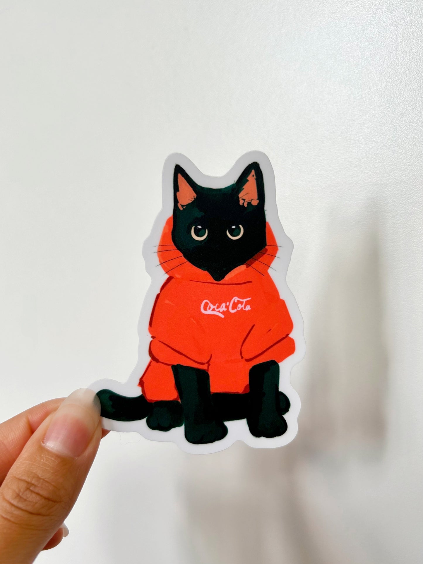 Cola Cat Vinyl Sticker